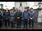 BELGIUM: The representatives of the organizations involved in the celebration of ICD 2025 paid tribute to the famous Manneken Pis, who was dressed in his traditional Customs uniform for this special day. Were present (from l. to r.) the Director General of DG TAXUD, the Administrator General of the Belgian General Customs and Excise Administration, the WCO Secretary General, the President of the Belgian Federal Public Service Finance (SPF Finance), and the Deputy Administrator General of the Belgian General Customs and Excise Administration.