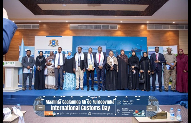SOMALIA: This photo was taken on 25 January 2025 during the ICD celebration held by Customs in Mogadiscio, capital of the country, with Customs officers being awarded for their contribution to the theme of the year. 